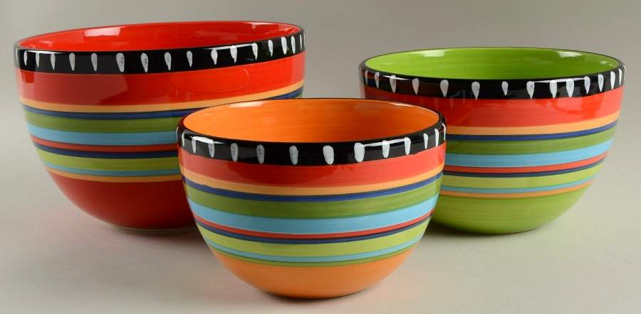 Pueblo Springs Mixing Bowl Set (MB9, MB8, MB7) by Gibson Designs-1