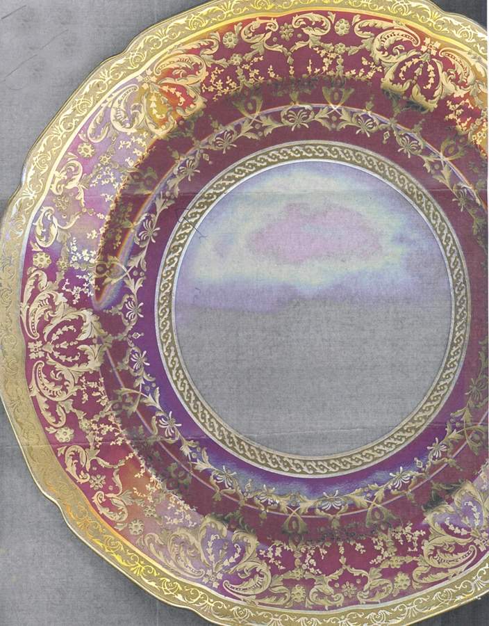GUE742 Dinner Plate by WM Guerin-1