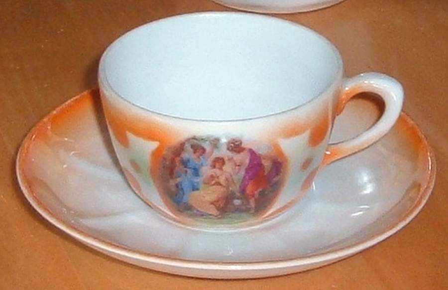 10234 Flat Cup & Saucer Set by Ginori 1735-1