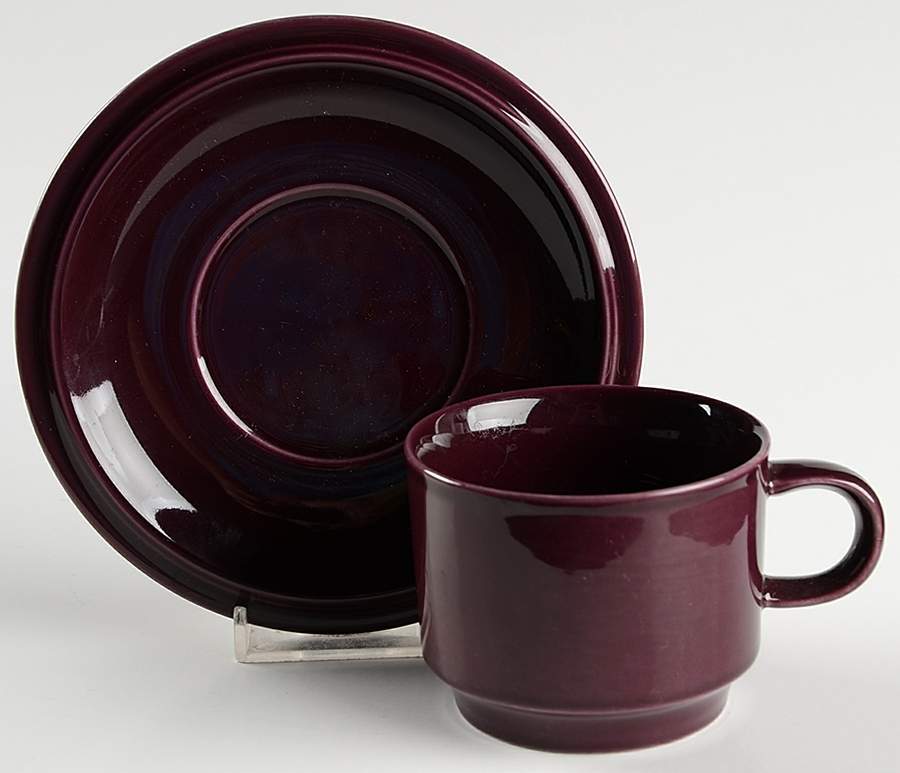 GOE18 Flat Cup & Saucer Set by Goebel-1