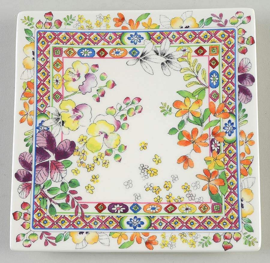 Bagatelle 6" Square Tray by Faiencerie De Gien-1