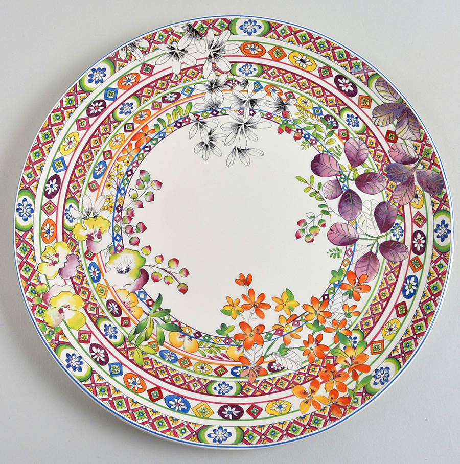Bagatelle Cake Plate by Faiencerie De Gien-1