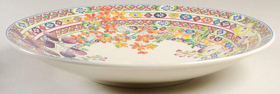 Bagatelle 12" Shallow Round Bowl by Faiencerie De Gien-1