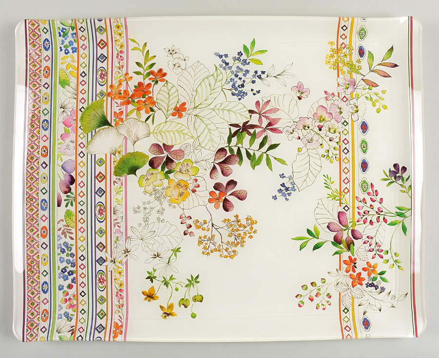 Bagatelle 18" Acrylic Rectangular Tray by Faiencerie De Gien-1