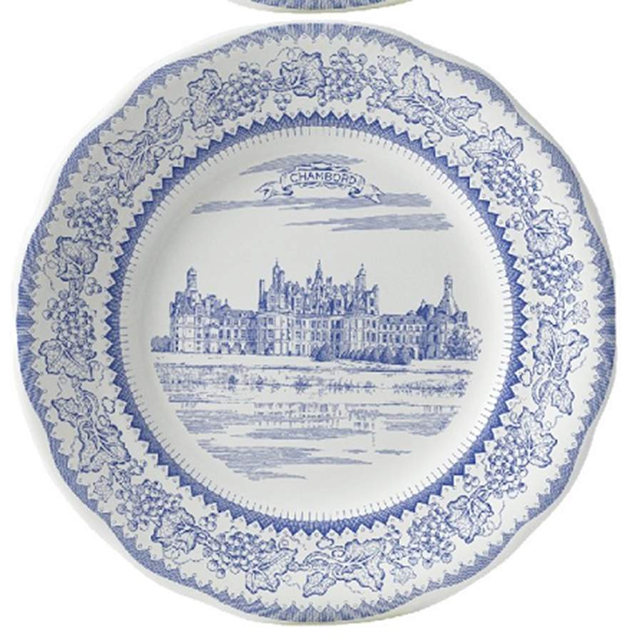 Chateaux de la Loire Dessert/Pie Plate by Faiencerie De Gien-1