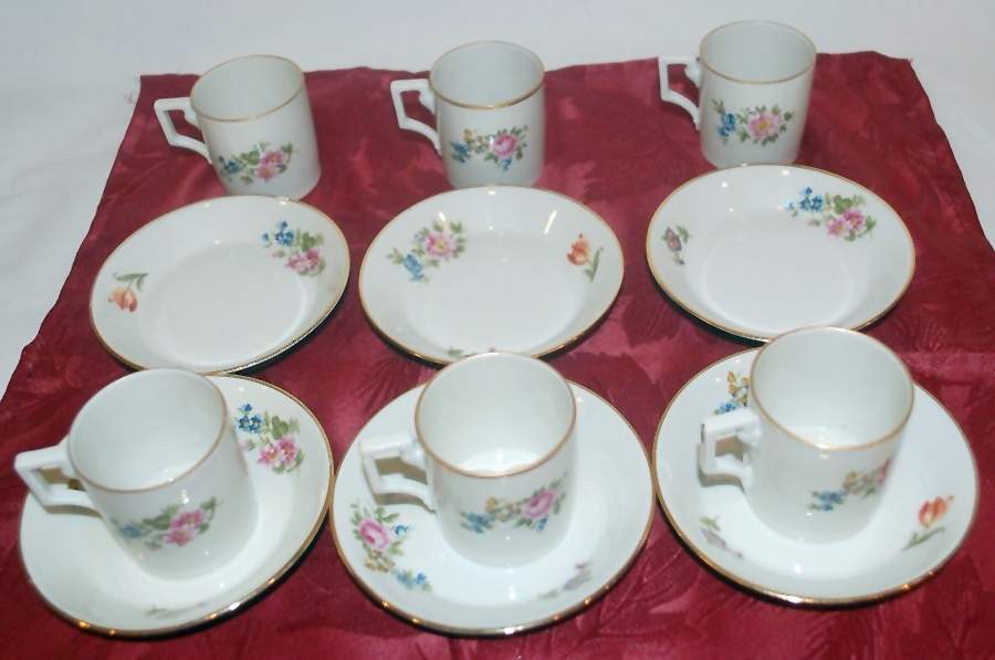 3101 Flat Demitasse Cup & Saucer Set by Ginori 1735-1