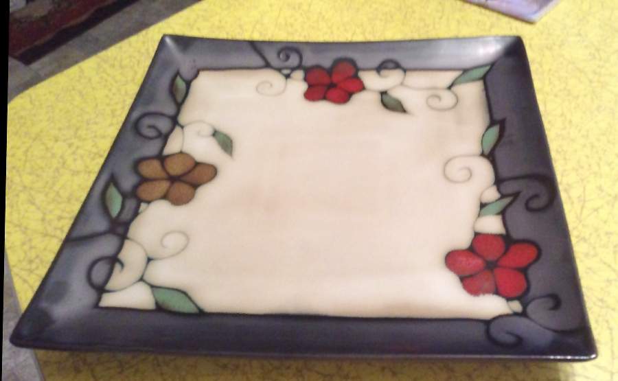 Valldemossa Cafe Square Dinner Plate by Gibson Designs-1