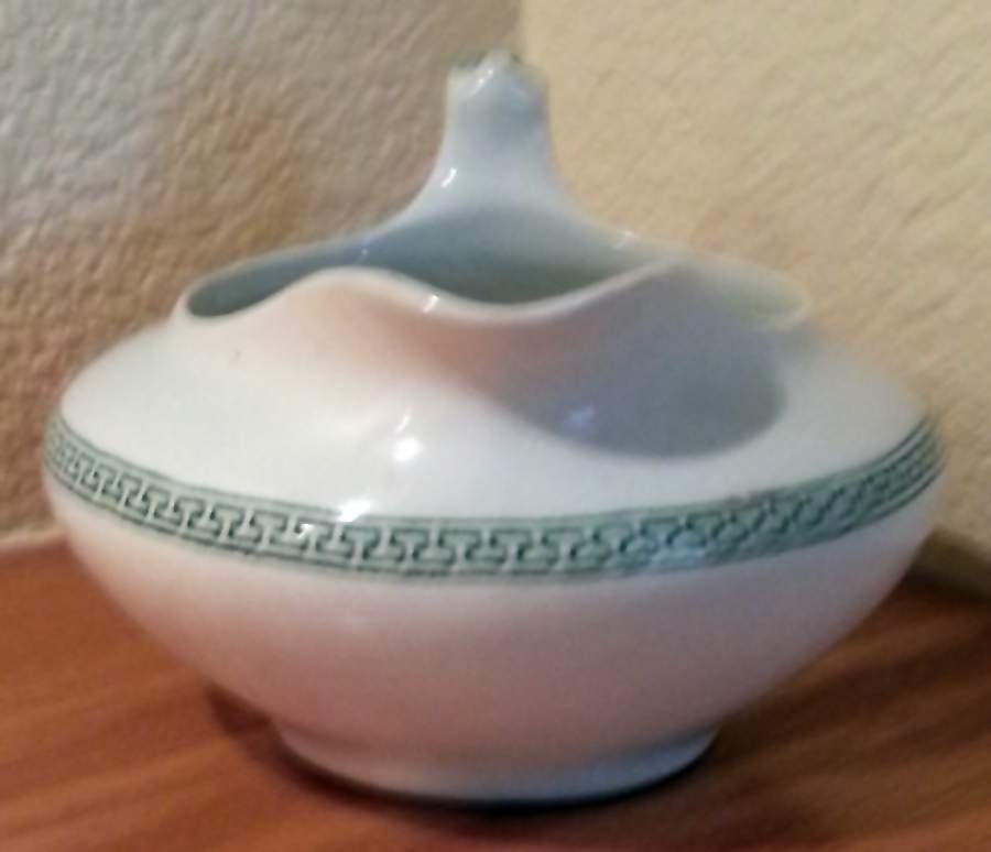 Grecian Key Creamer by Globe Pottery (England)-1