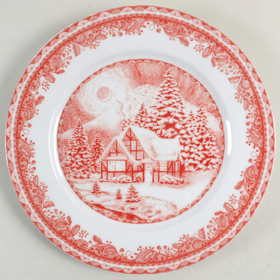 Holiday Retreat Dinner Plate by Gibson Designs-1