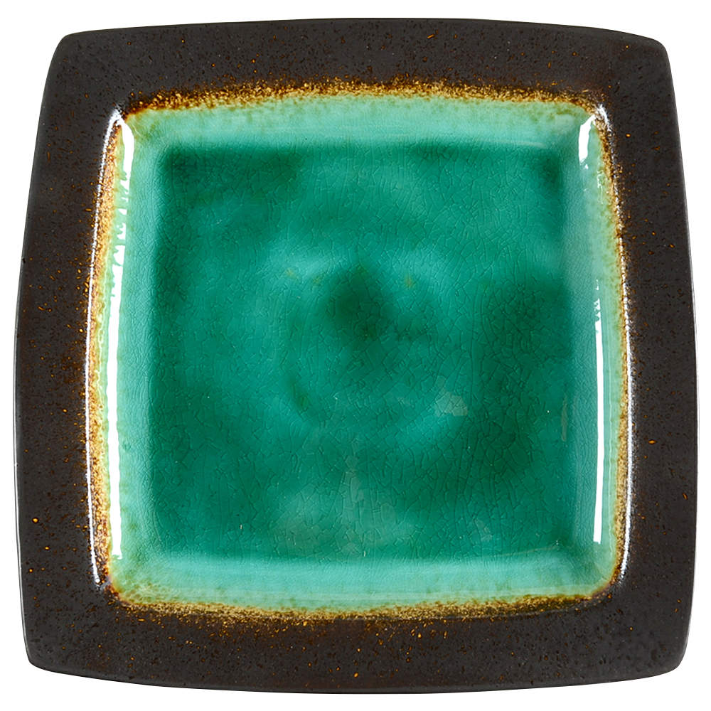 Ocean Paradise Jade Square Dinner Plate by Gibson Designs-1