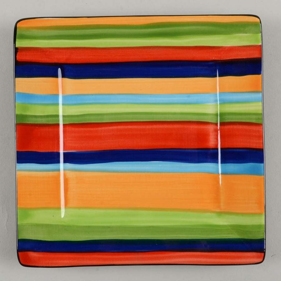 Florid Stripes Salad Plate by Gibson Designs-1