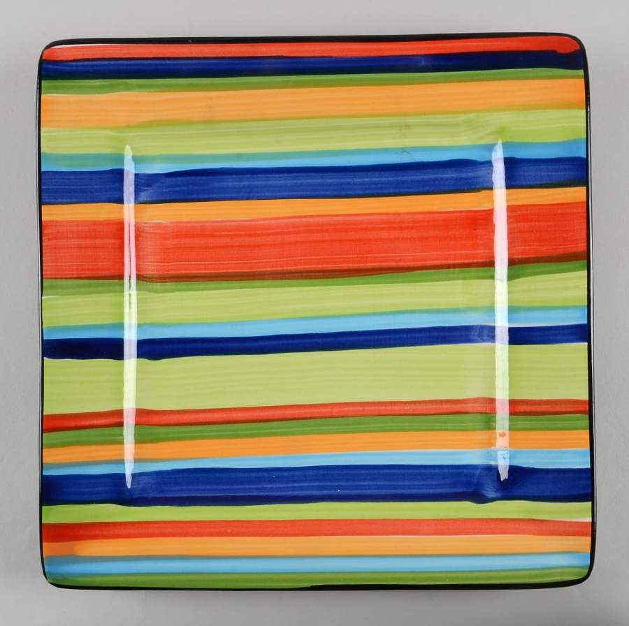 Florid Stripes Dinner Plate by Gibson Designs-1