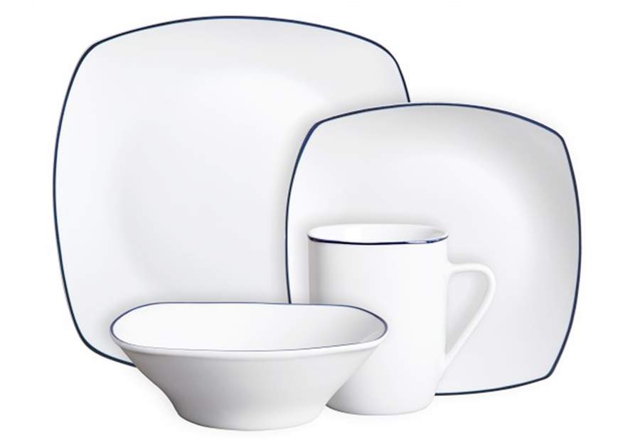 Casual Elements Blue Dinner Plate by Gibson Designs-1