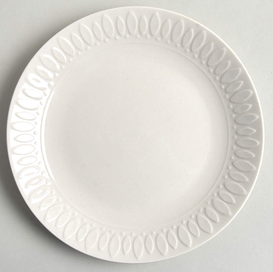 White Diamonds II (Gray White) Salad Plate by Gibson Designs-1