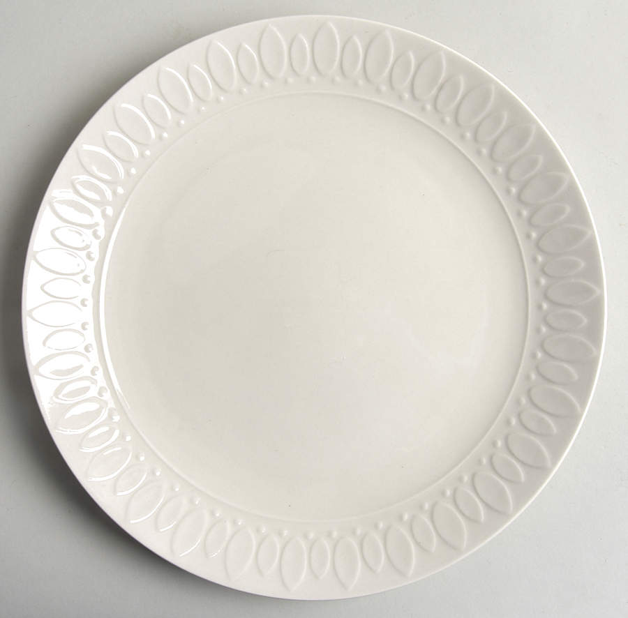 White Diamonds II (Gray White) Dinner Plate by Gibson Designs-1