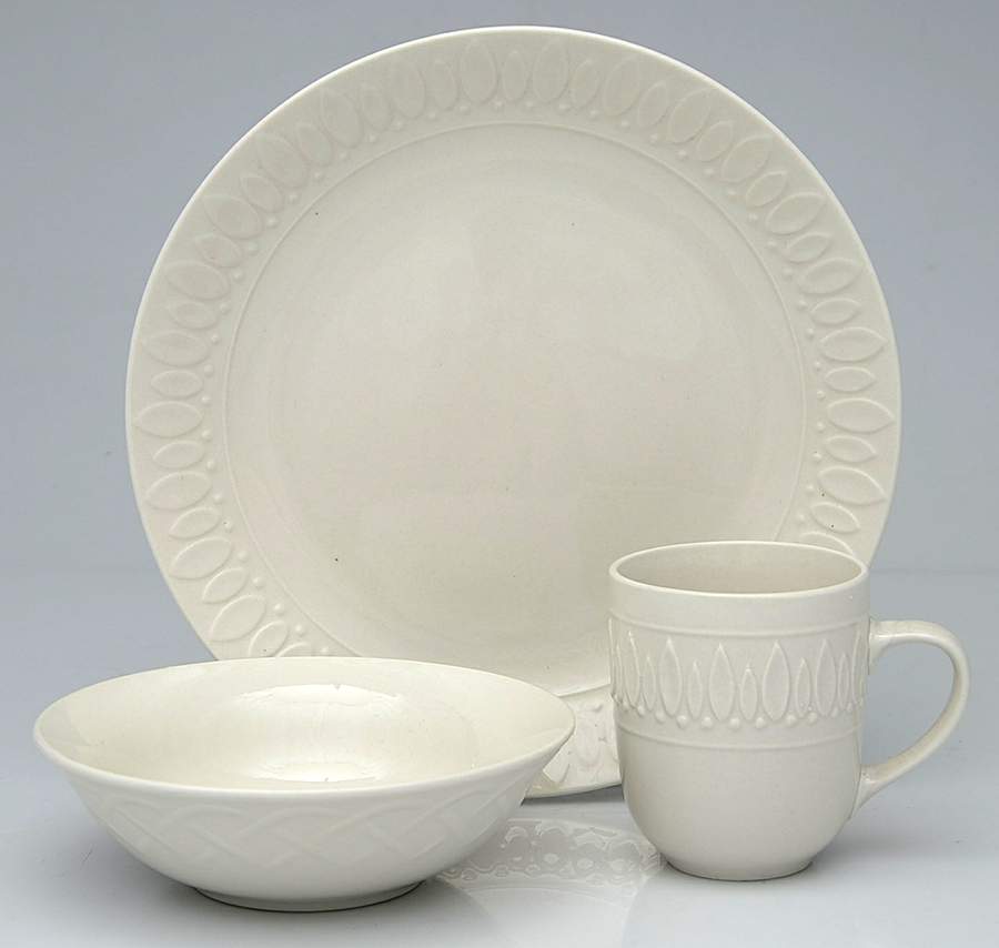 White Diamonds II (Gray White) 12 Piece Set by Gibson Designs-1