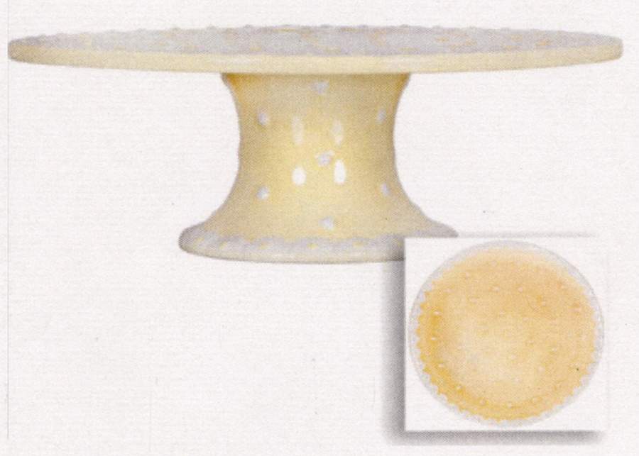 Dotted Swiss 8" Diameter Pedestal Cake Stand by Global Design Connections-1