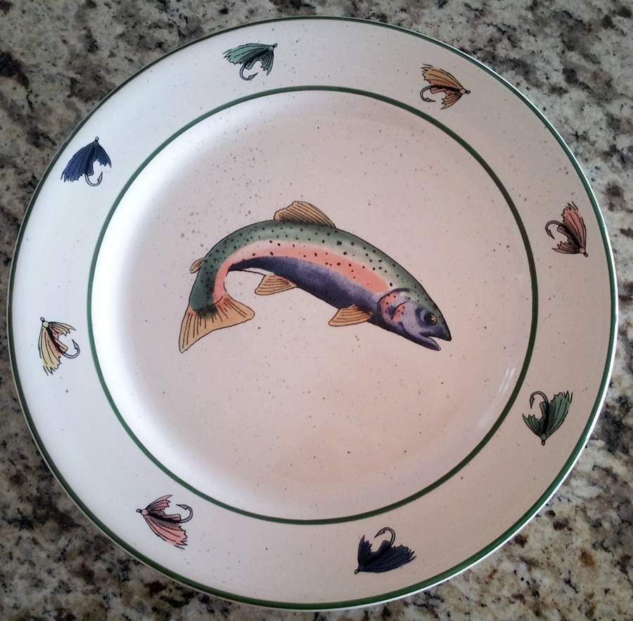 Pacific Trout Dinner Plate by Gibson Designs-1