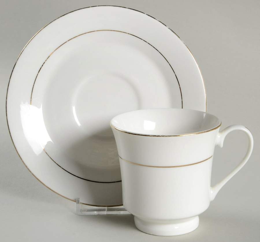 Cellini Footed Cup & Saucer Set by Godinger-1