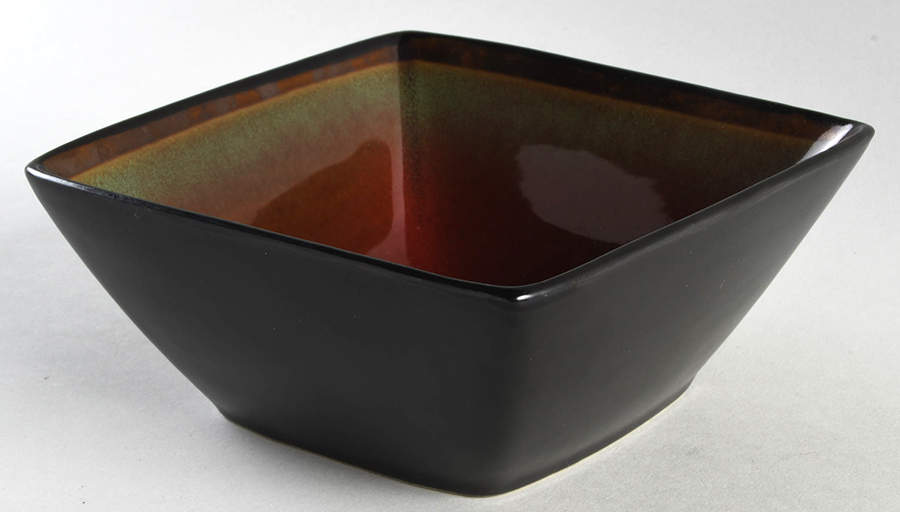 Tequesta Square Red Soup/Cereal Bowl by Gibson Designs-1