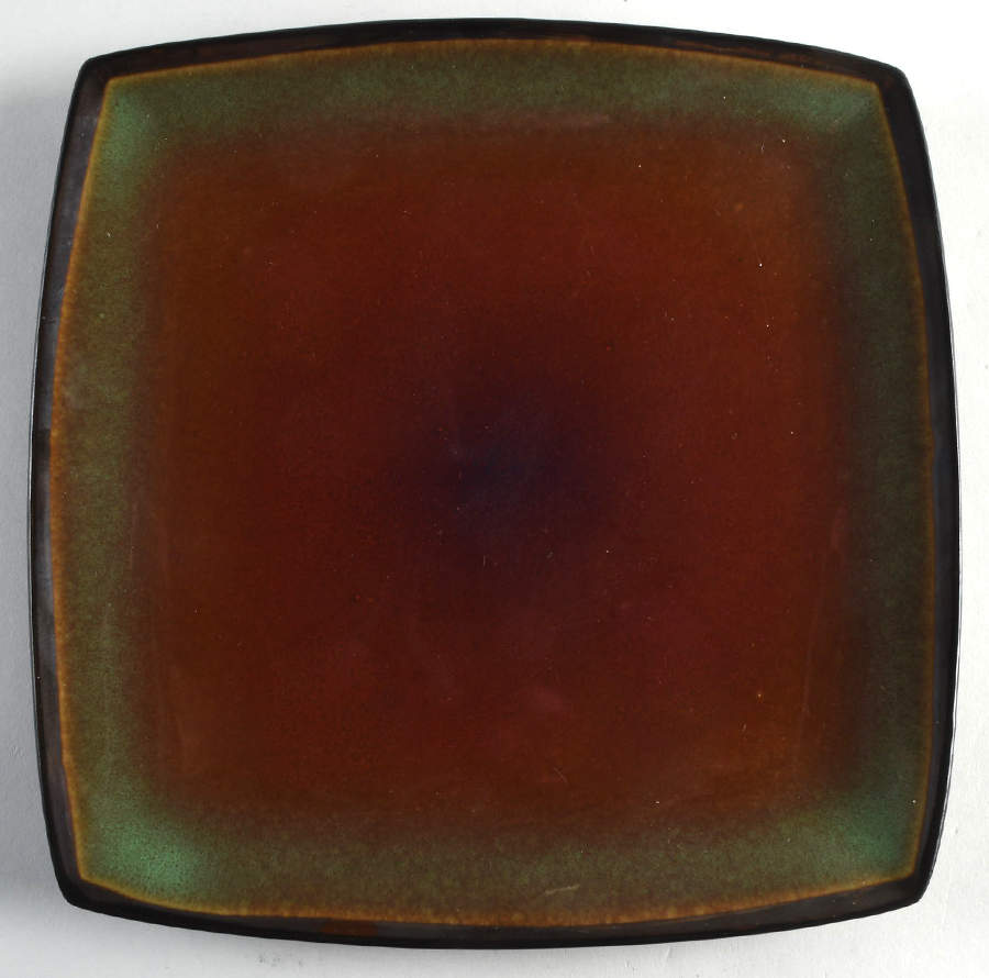 Tequesta Square Red Dinner Plate by Gibson Designs-1