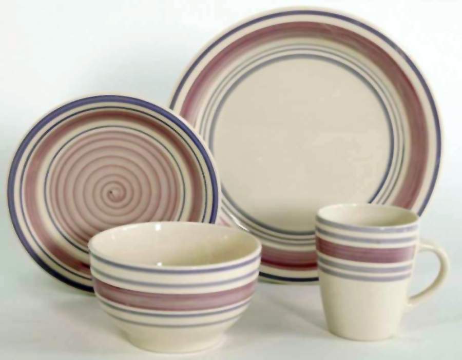 Wisteria Banded Dinner Plate by Gibson Designs-1