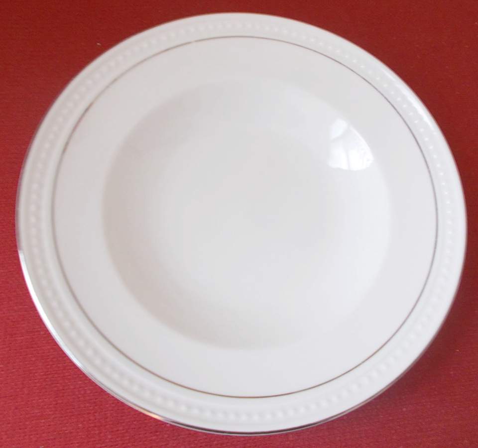 Platinum Estates Rim Soup Bowl by Gibson Designs-1