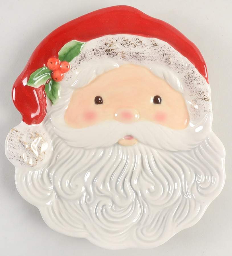 Once Upon a Christmas Santa Shaped Plate by Gorham-1