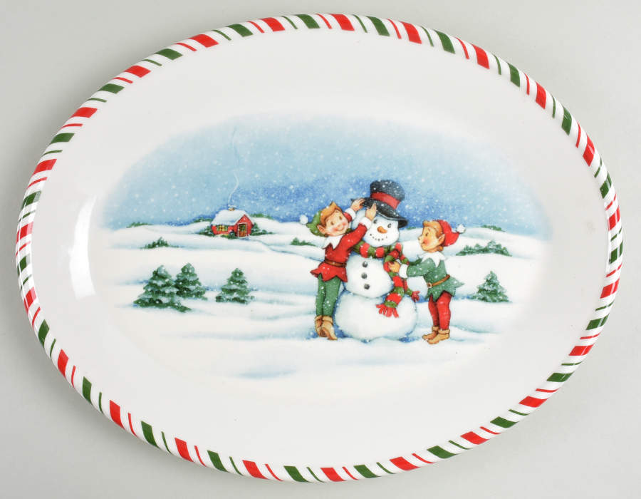Once Upon a Christmas 16" Oval Serving Platter by Gorham-1