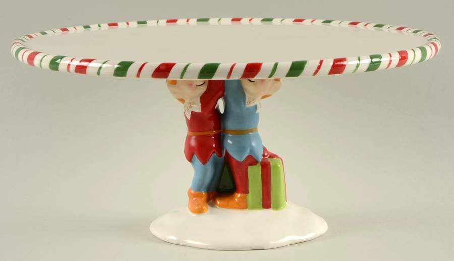 Once Upon a Christmas 9" Diameter Pedestal Cake Stand by Gorham-1
