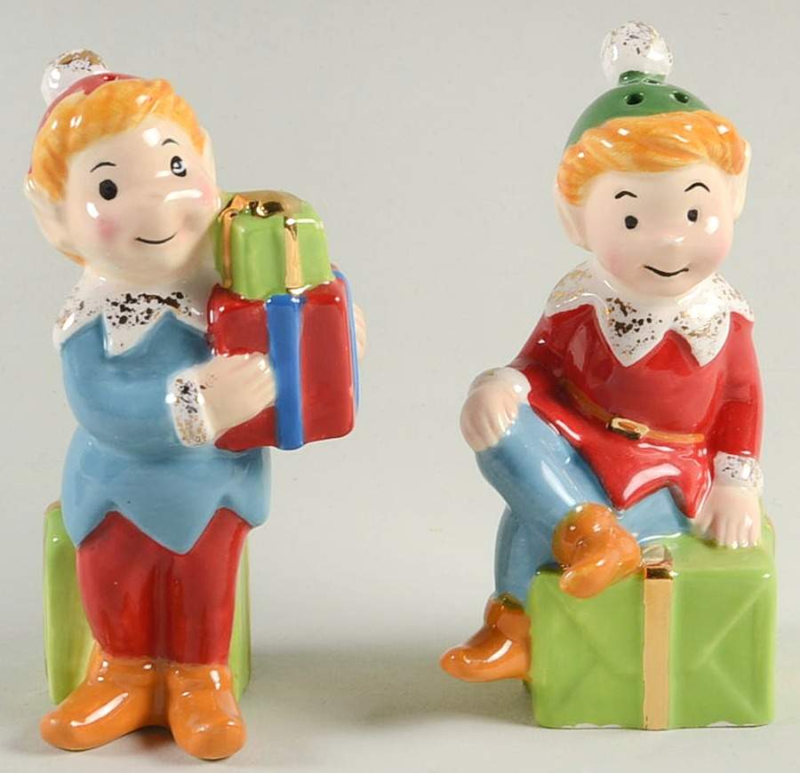 Once Upon a Christmas Figural Salt & Pepper Set by Gorham-1