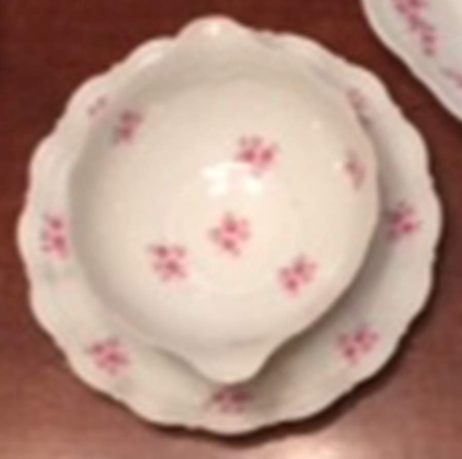 GIR46 Gravy Boat with Attached Underplate by Giraud China-1