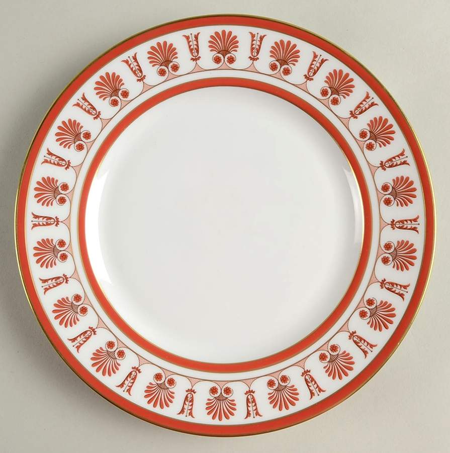 Palmette Scarlatto (Red) Salad/Dessert Plate by Ginori 1735-1