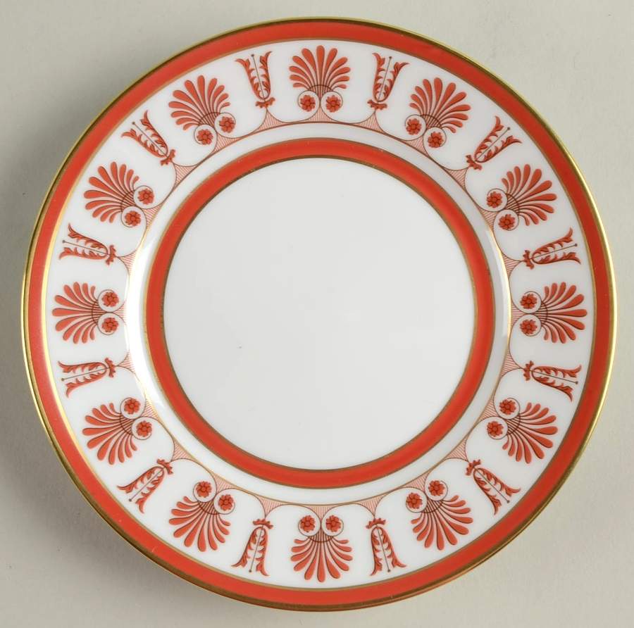 Palmette Scarlatto (Red) Bread & Butter Plate by Ginori 1735-1
