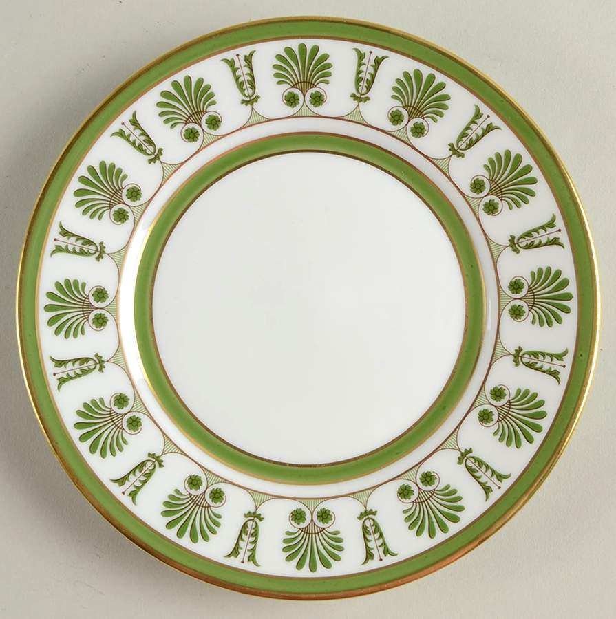 Palmette Smeraldo (Emerald Green) Bread & Butter Plate by Ginori 1735-1