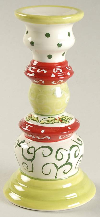 Christmas Montage 6" Candlestick by Giftcraft Ltd-1