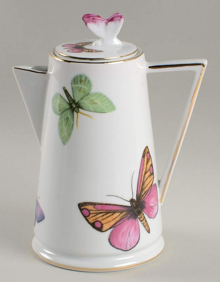 Fancy Butterfly Tea/Coffee Pot & Lid by Grace's Teaware-1