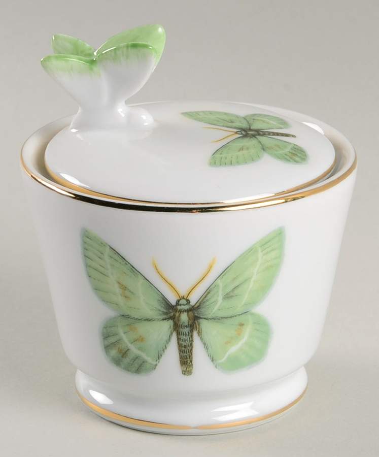 Fancy Butterfly Sugar Bowl & Lid by Grace's Teaware-1