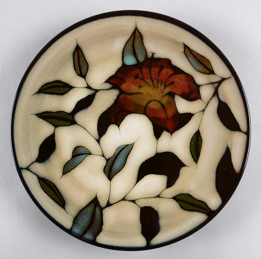 Scarlet Floret Salad Plate by Gibson Designs-1