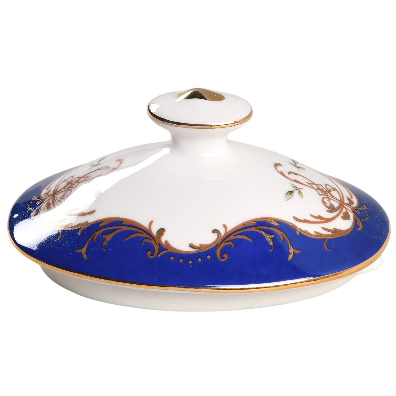 Birds Royal Blue Lid for Teapot by Grace's Teaware-1