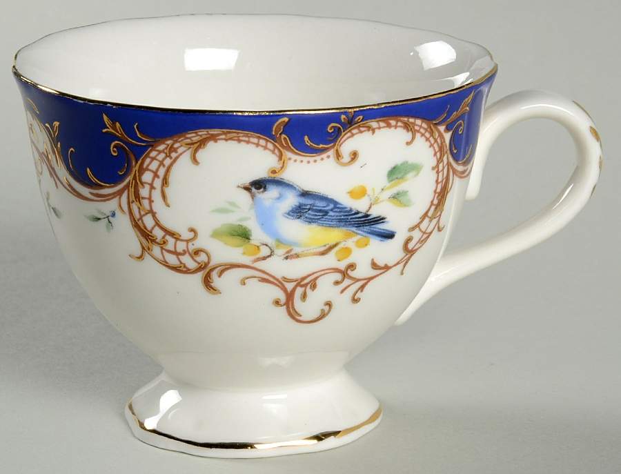 Birds Royal Blue Footed Cup by Grace's Teaware-1