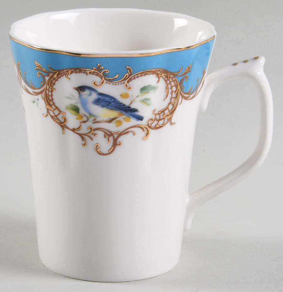Birds Peacock Blue Mug by Grace's Teaware-1