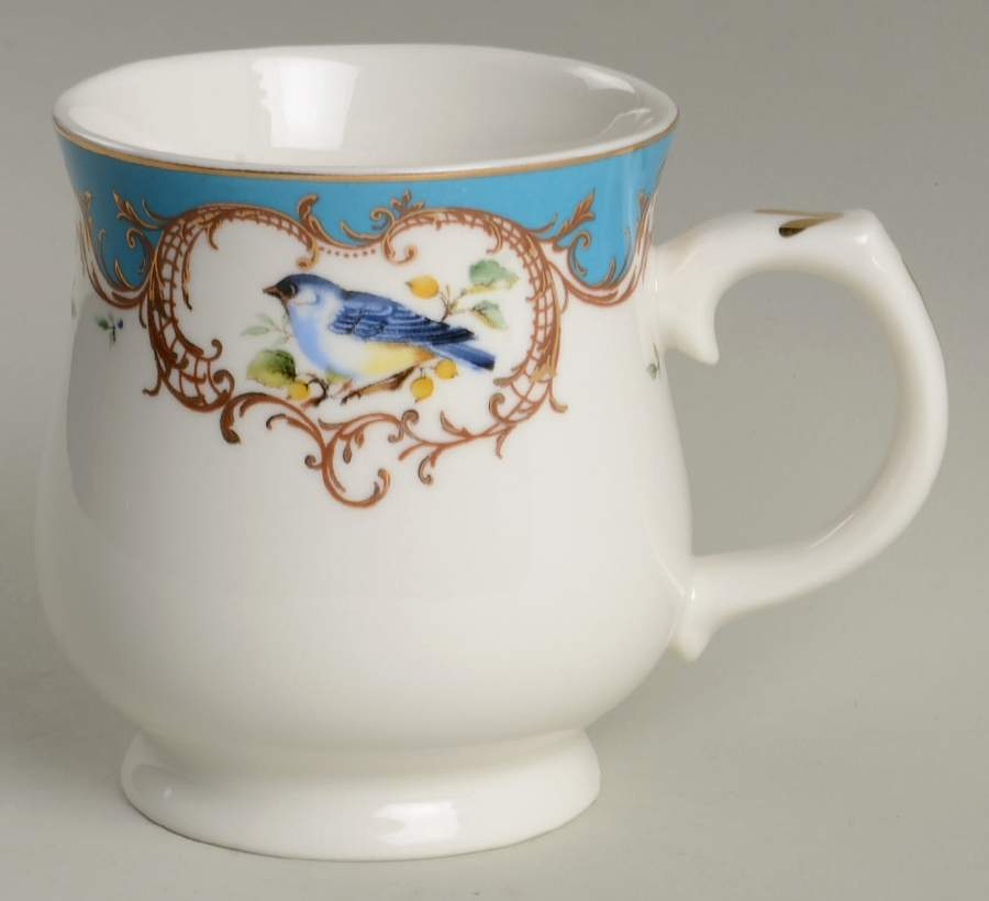 Birds Peacock Blue Mug by Grace's Teaware-1
