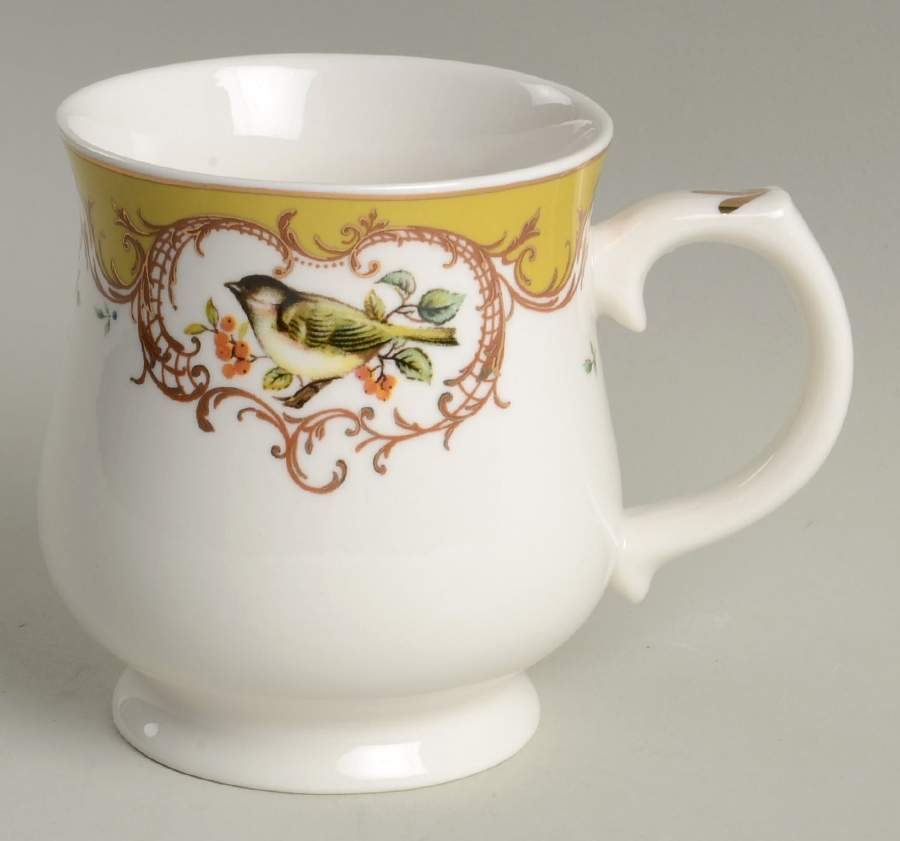 Birds Yellow Mug by Grace's Teaware-1