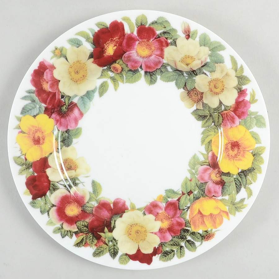 Spicy Poppy Salad/Dessert Plate by Gracie Bone China-1
