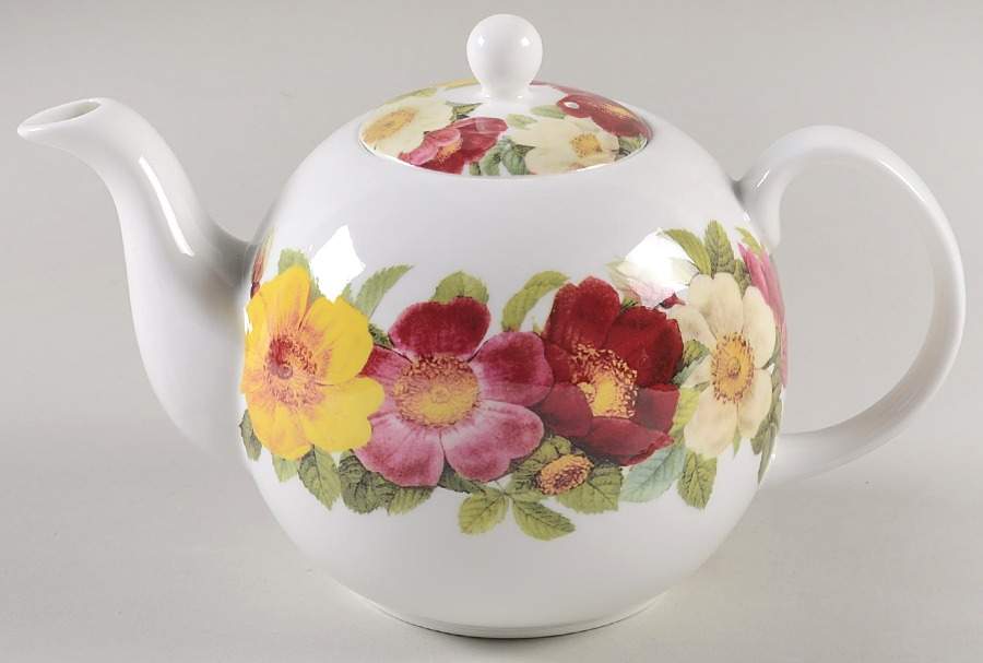 Spicy Poppy Teapot & Lid by Gracie Bone China-1