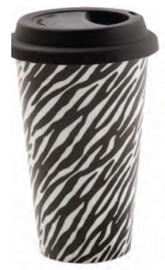 Ashanti Damask Travel Tumbler & Silicone/Plastic Lid by Gibson Designs-1