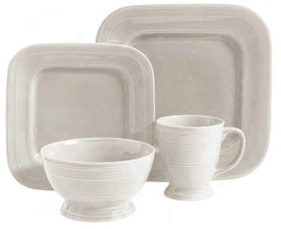 Barberware Cream (Square) Square Dinner Plate by Gibson Designs-1