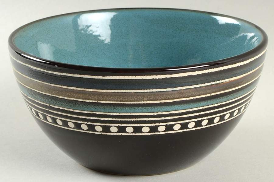 Cafe Versailles Blue Soup/Cereal Bowl by Gibson Designs-1