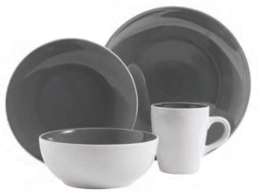 Chicstone Gray Dinner Plate by Gibson Designs-1